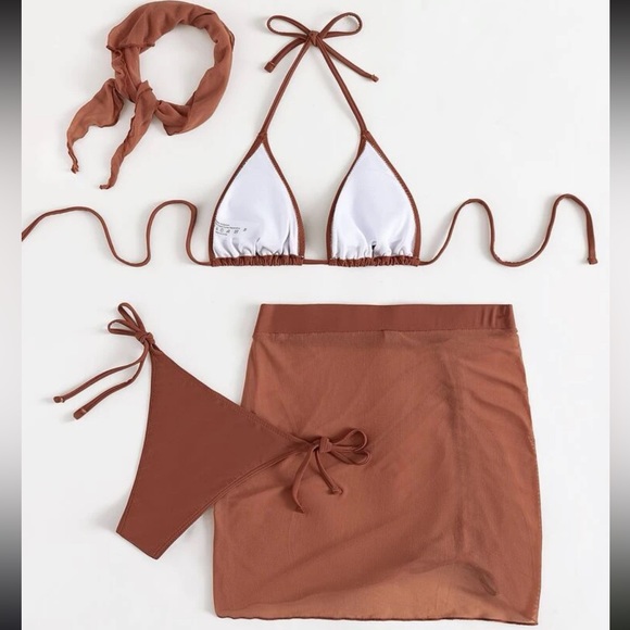 4 piece string cheeky bikini. NWOT - Picture 3 of 4